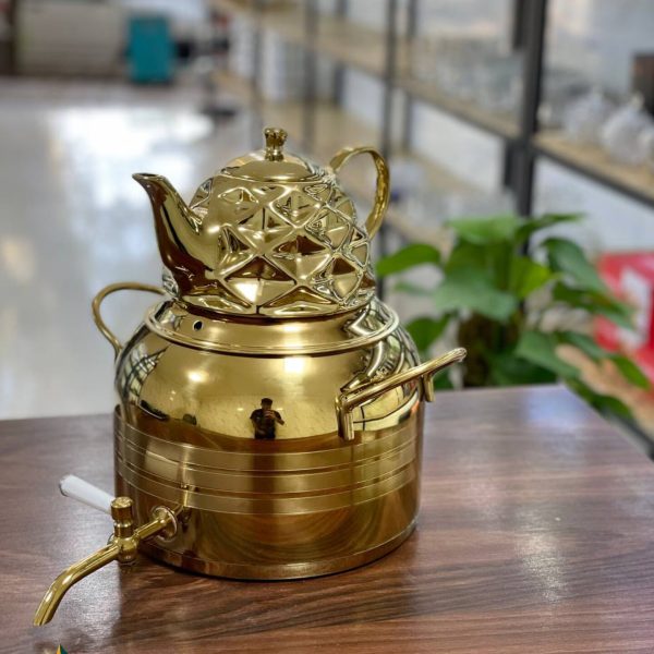 کتری قوری کف چدن طرح ترک ماندگار